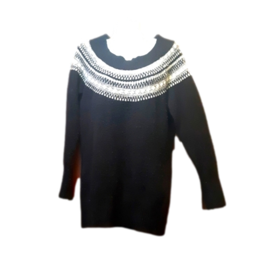 Kismet womans size XL sweater scoop neck comfy warm long sleeve black